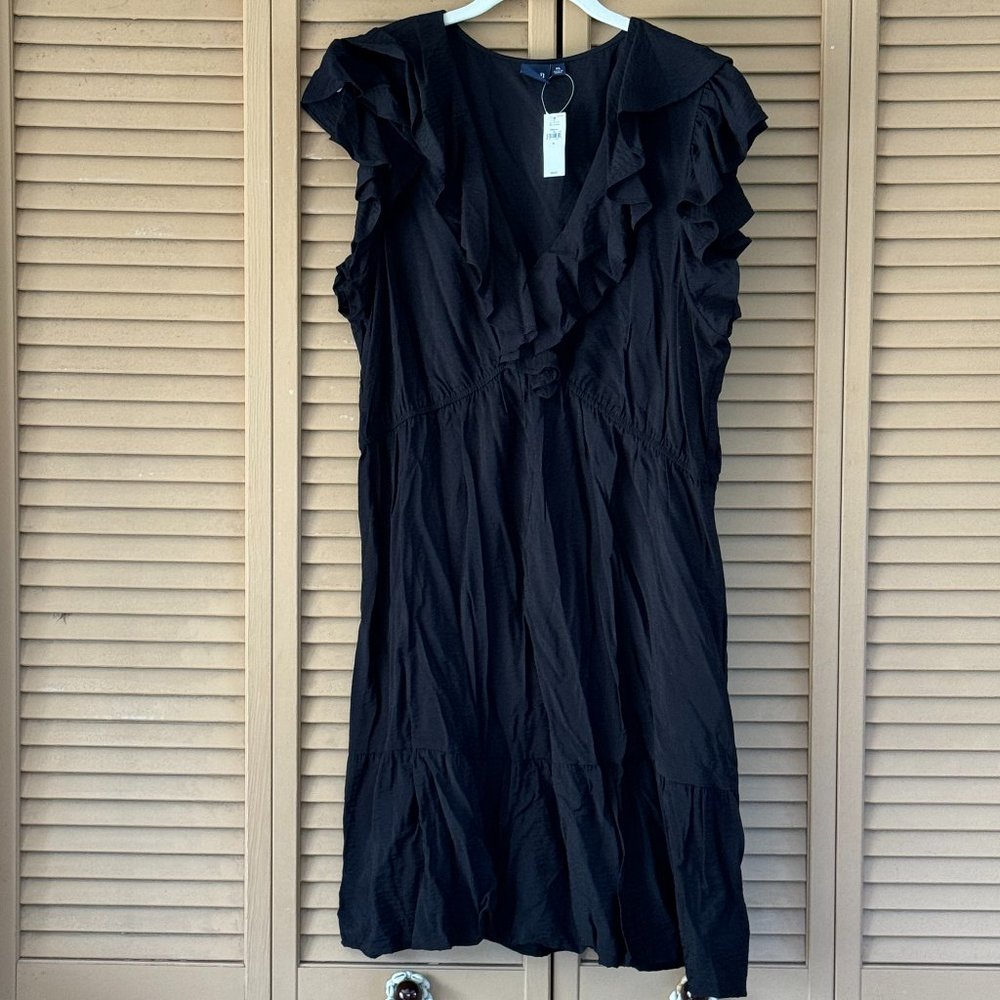GAP Black Ruffled Mini Dress - Picture 3 of 5
